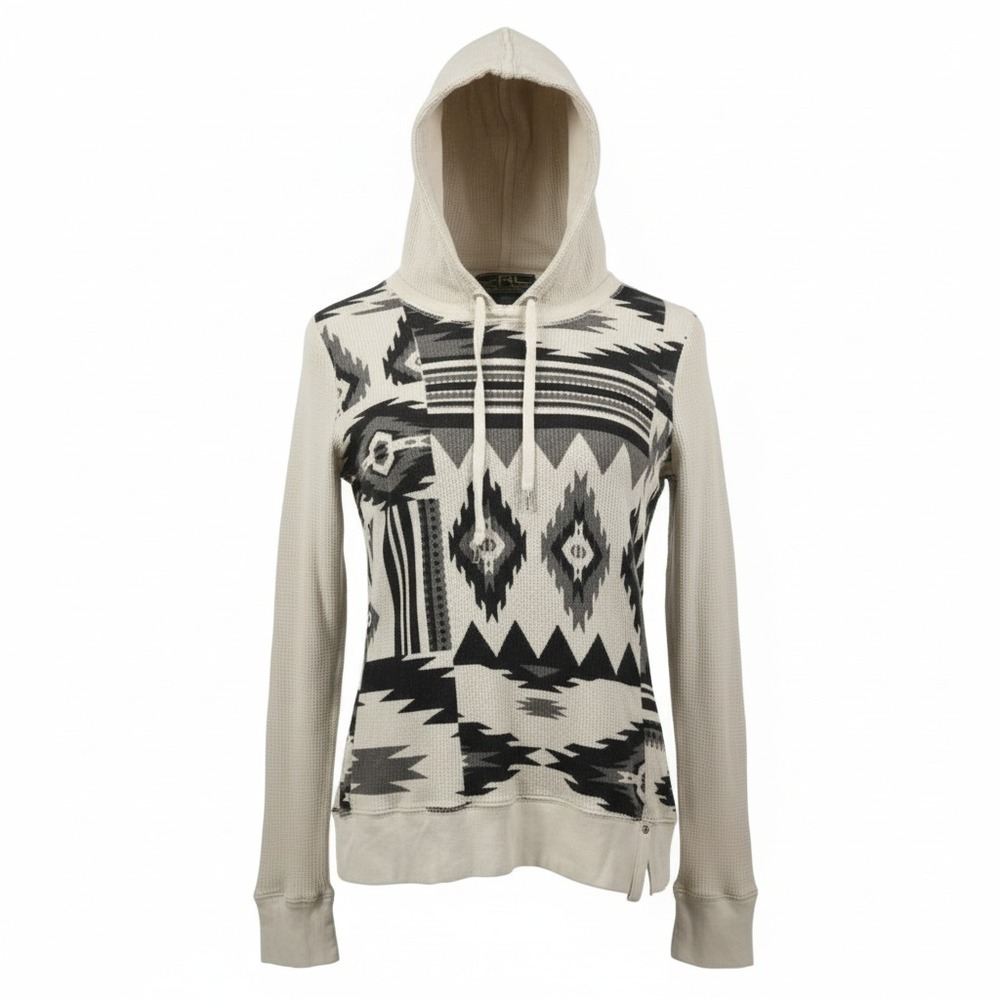 Ralph Lauren Active Aztec Thermal Hoodie Womens S Southwestern Tribal Western